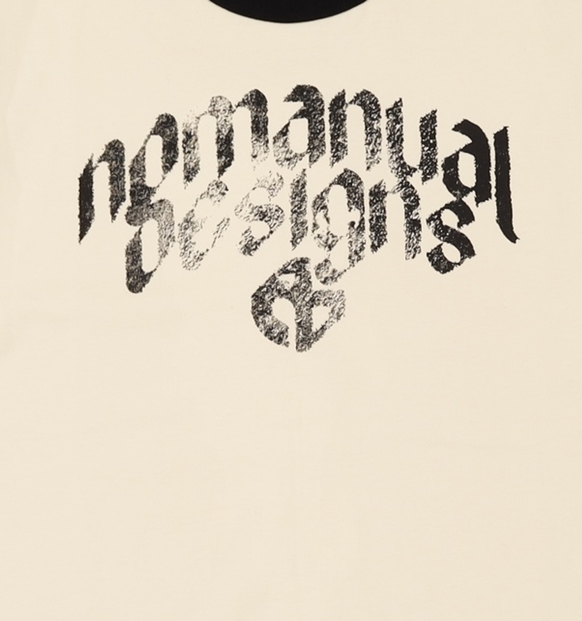 노매뉴얼(NOMANUAL) N.D RINGER T-SHIRT - CREAM XL