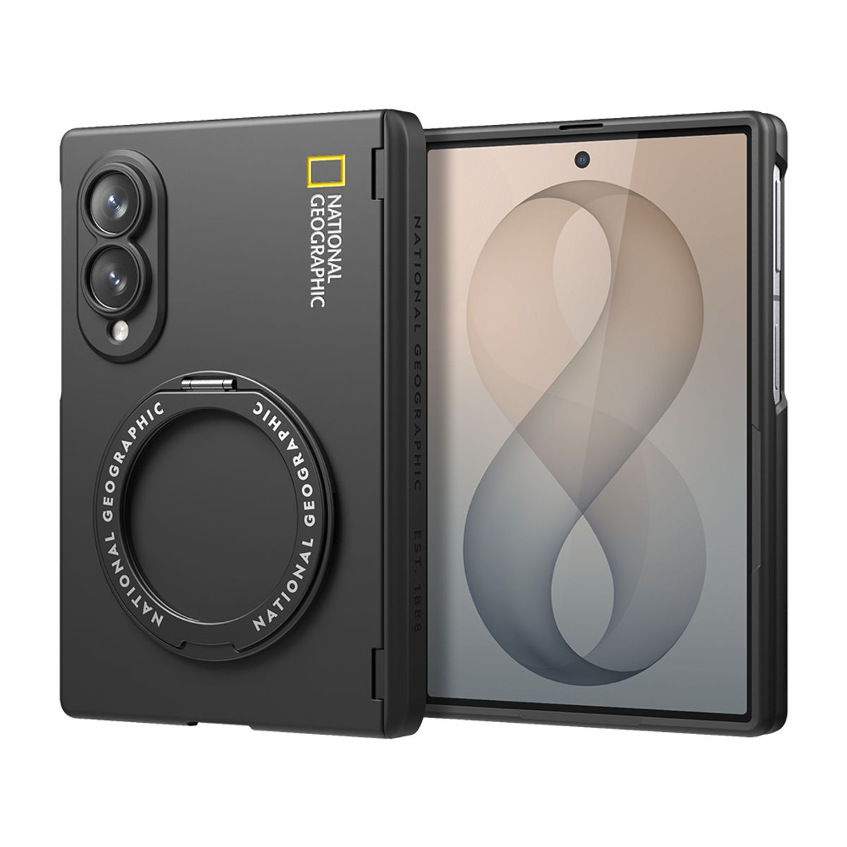 내셔널지오그래픽 모바일(NATIONAL GEOGRAPHIC MOBILE) 갤럭시Z폴드8 Z폴드8울트라 마그네틱 링 스탠드 힌지 커버 케이스