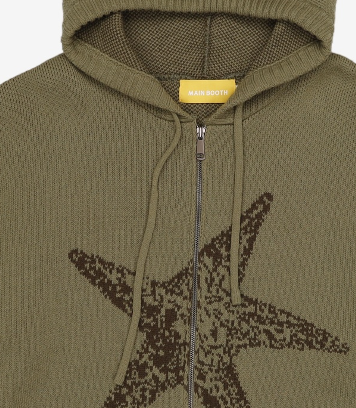 메인부스(MAINBOOTH) Starfish Hood Zip-up Sweater(KHAKI) L