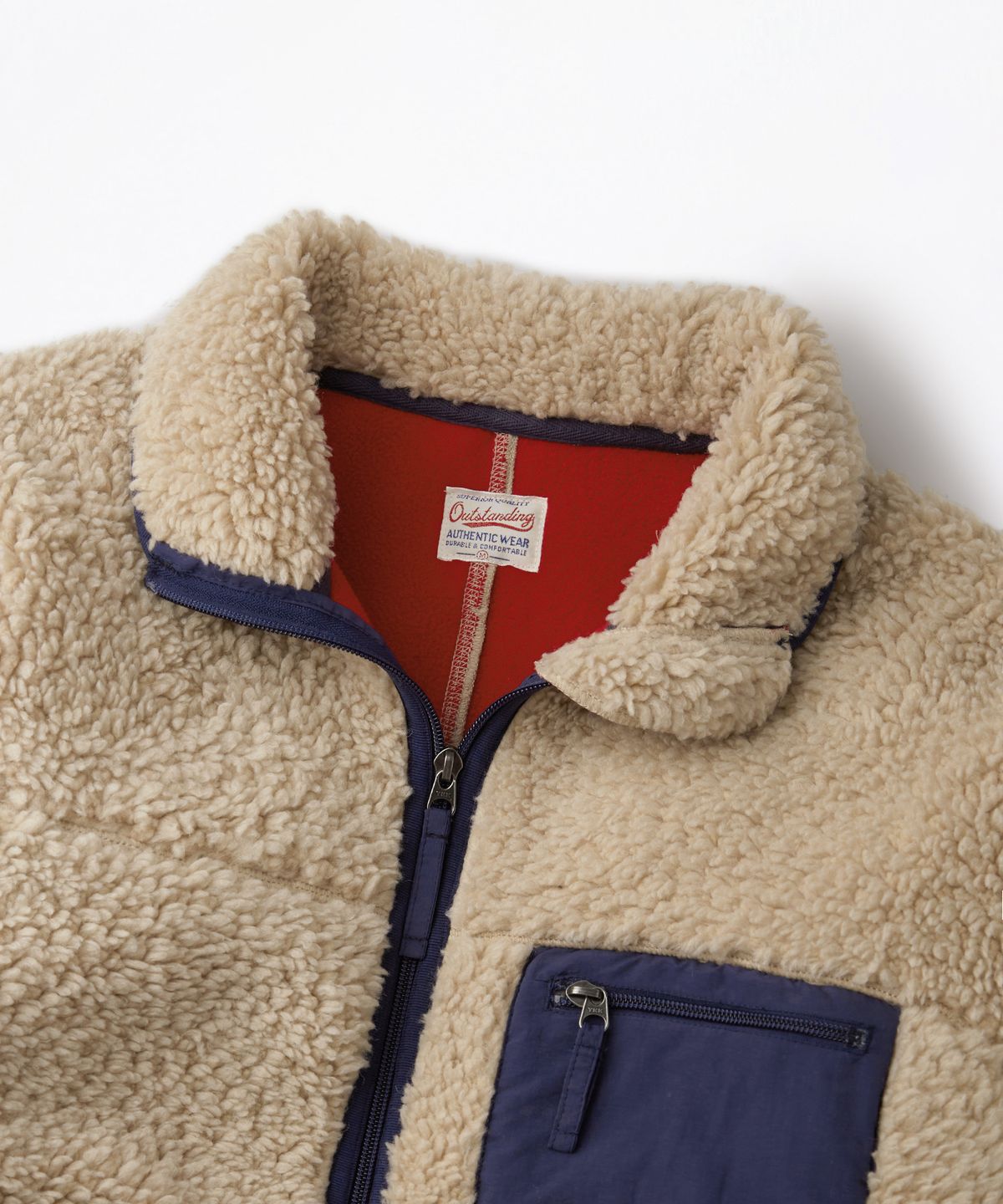 아웃스탠딩(OUTSTANDING) WOOL FLEECE MOUNTAIN JACKET_BEIGE