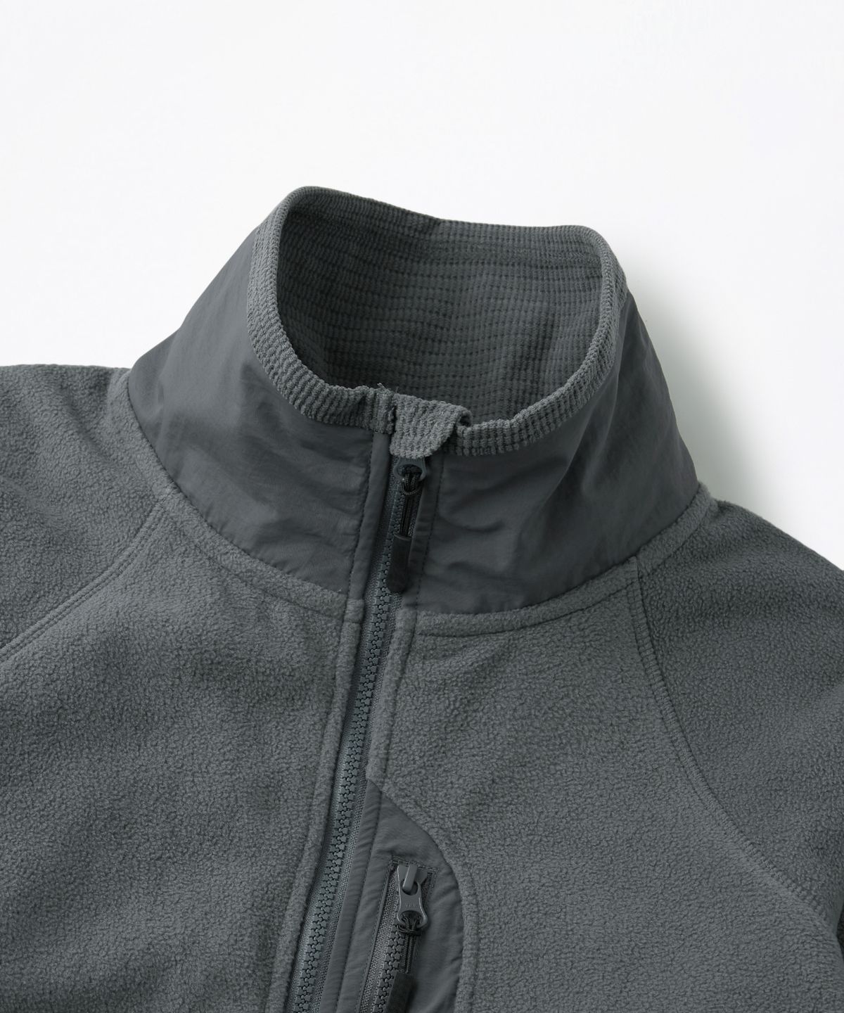 아웃스탠딩(OUTSTANDING) MILITARY FLEECE JACKET_GRAY