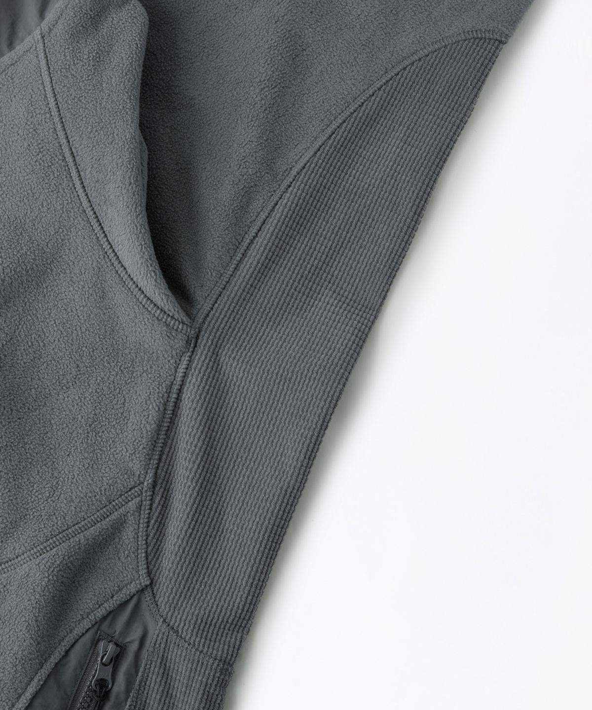 아웃스탠딩(OUTSTANDING) MILITARY FLEECE JACKET_GRAY