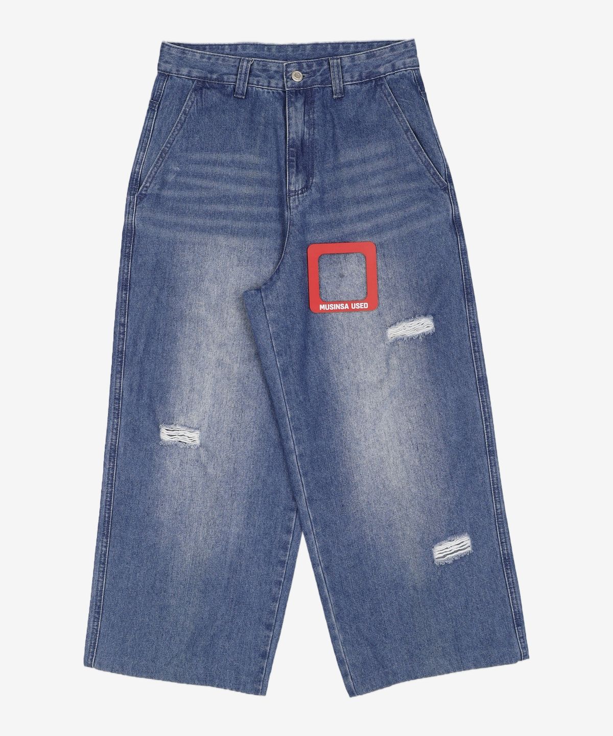 어반디타입(URBANDTYPE) 데미지 와이드 데님 팬츠_4color XS