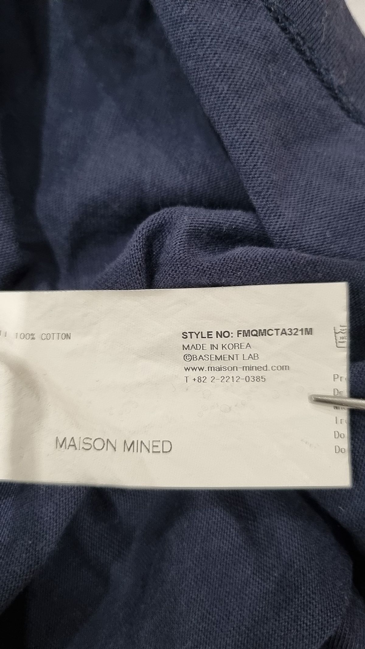 메종미네드(MAISON MINED) SKULL GOAT HALF T NAVY M