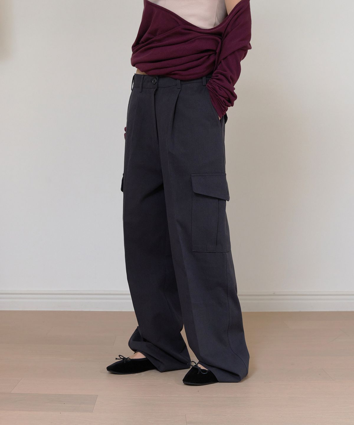 어패럴아카이브(APPAREL ARCHIVE) Scout cargo pants - Charcoal