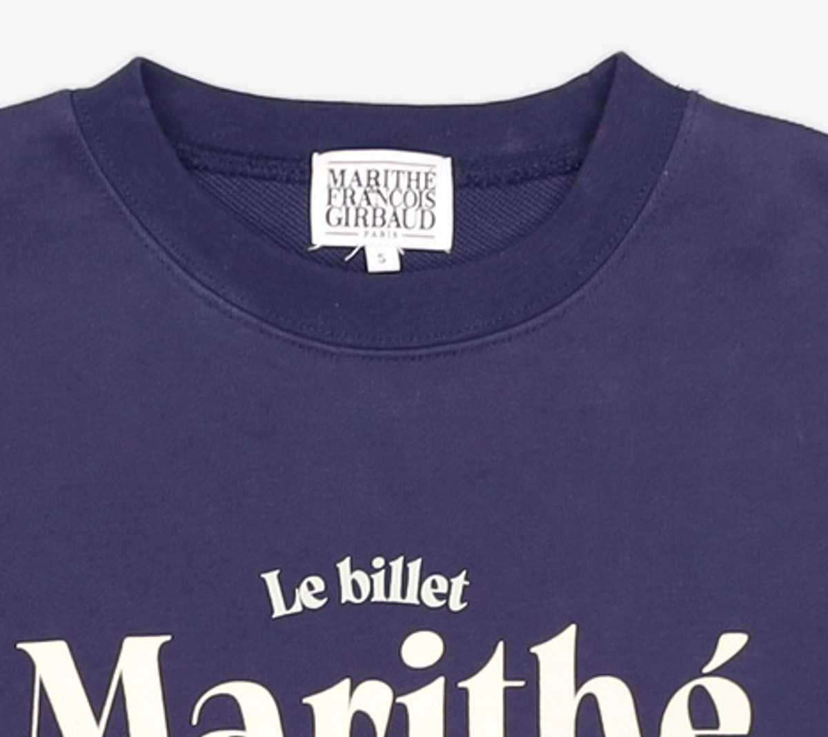 마리떼 프랑소와 저버(MARITHÉ + FRANҪOIS GIRBAUD) W LE BILLET LOGO CROP SWEATSHIRT navy S