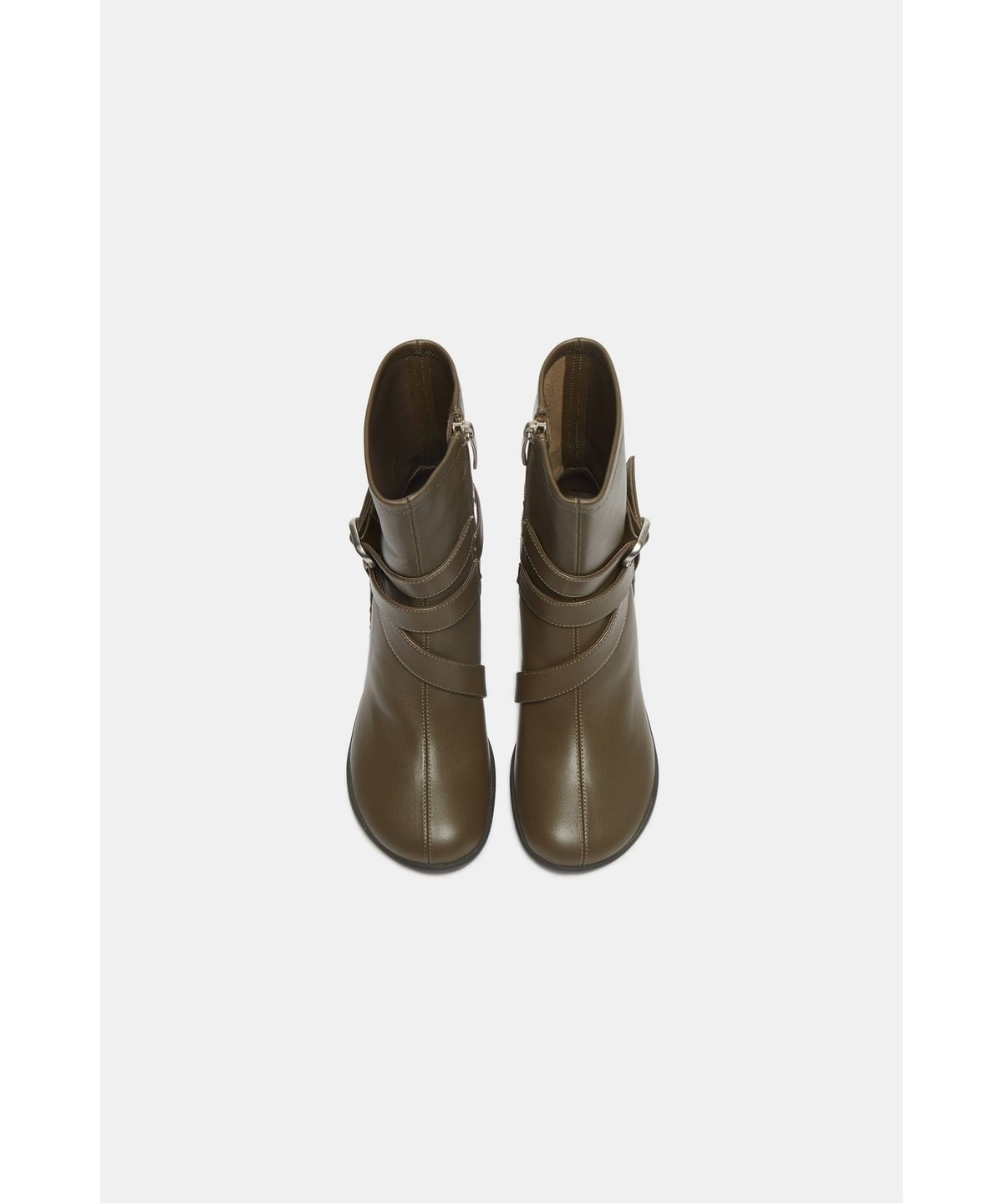 슈콤마보니(SUECOMMA BONNIE) Wrap buckle ankle boots(khaki)_DG3CW26503KHI