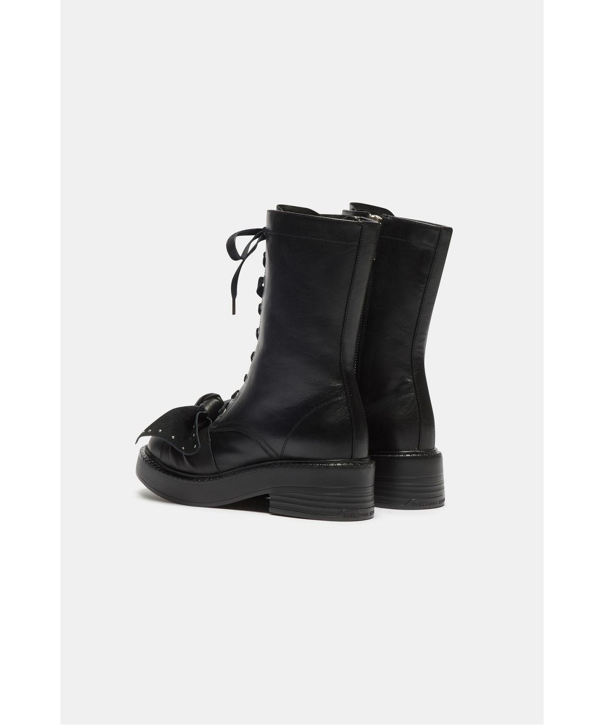 슈콤마보니(SUECOMMA BONNIE) Ribbon lace-up boots(black)_DG3CW26518BLK