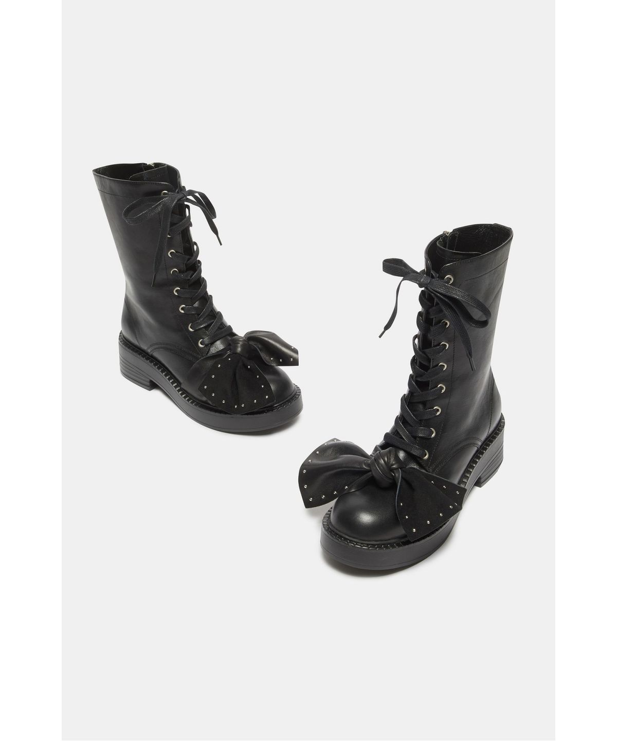 슈콤마보니(SUECOMMA BONNIE) Ribbon lace-up boots(black)_DG3CW26518BLK
