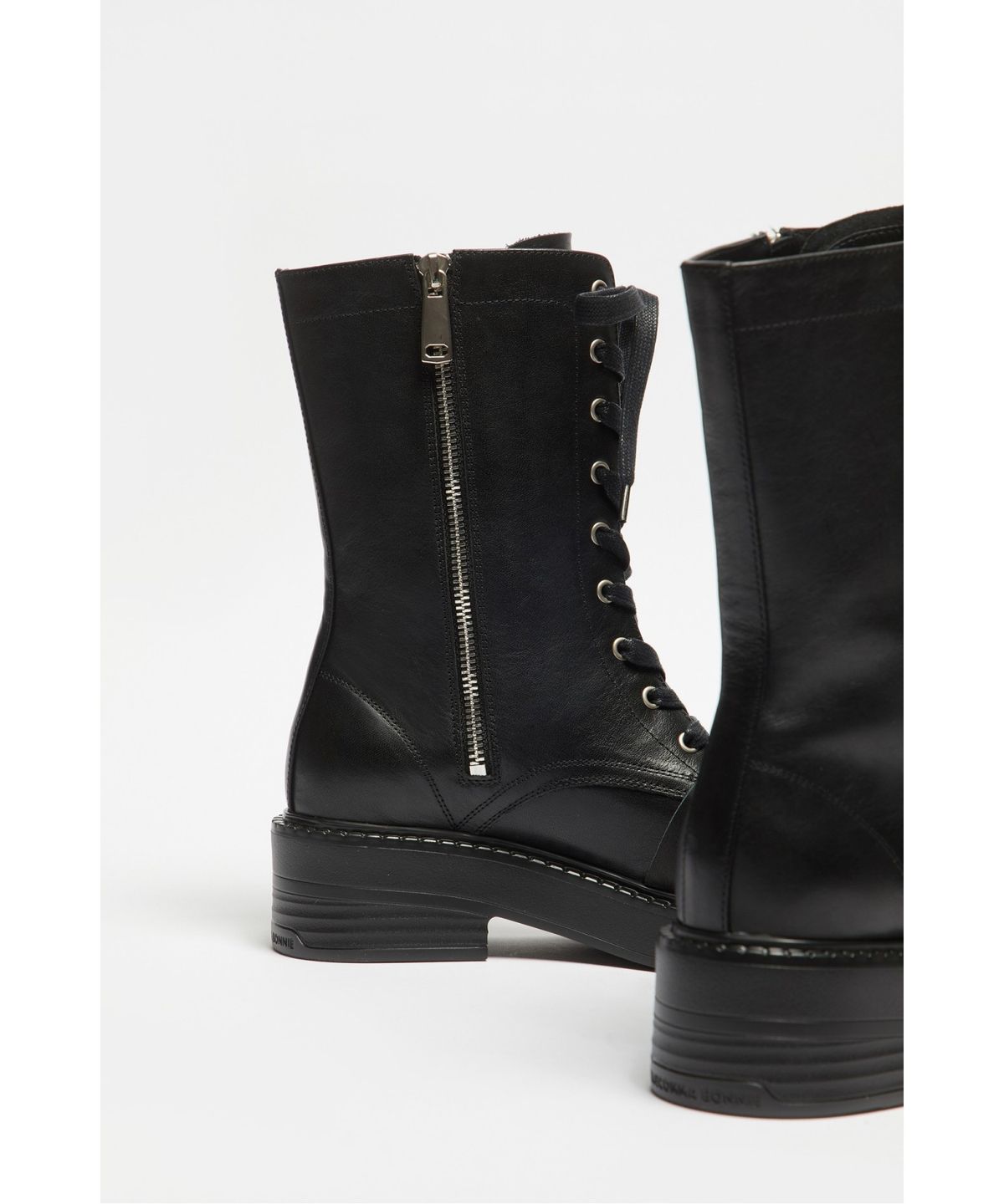 슈콤마보니(SUECOMMA BONNIE) Ribbon lace-up boots(black)_DG3CW26518BLK