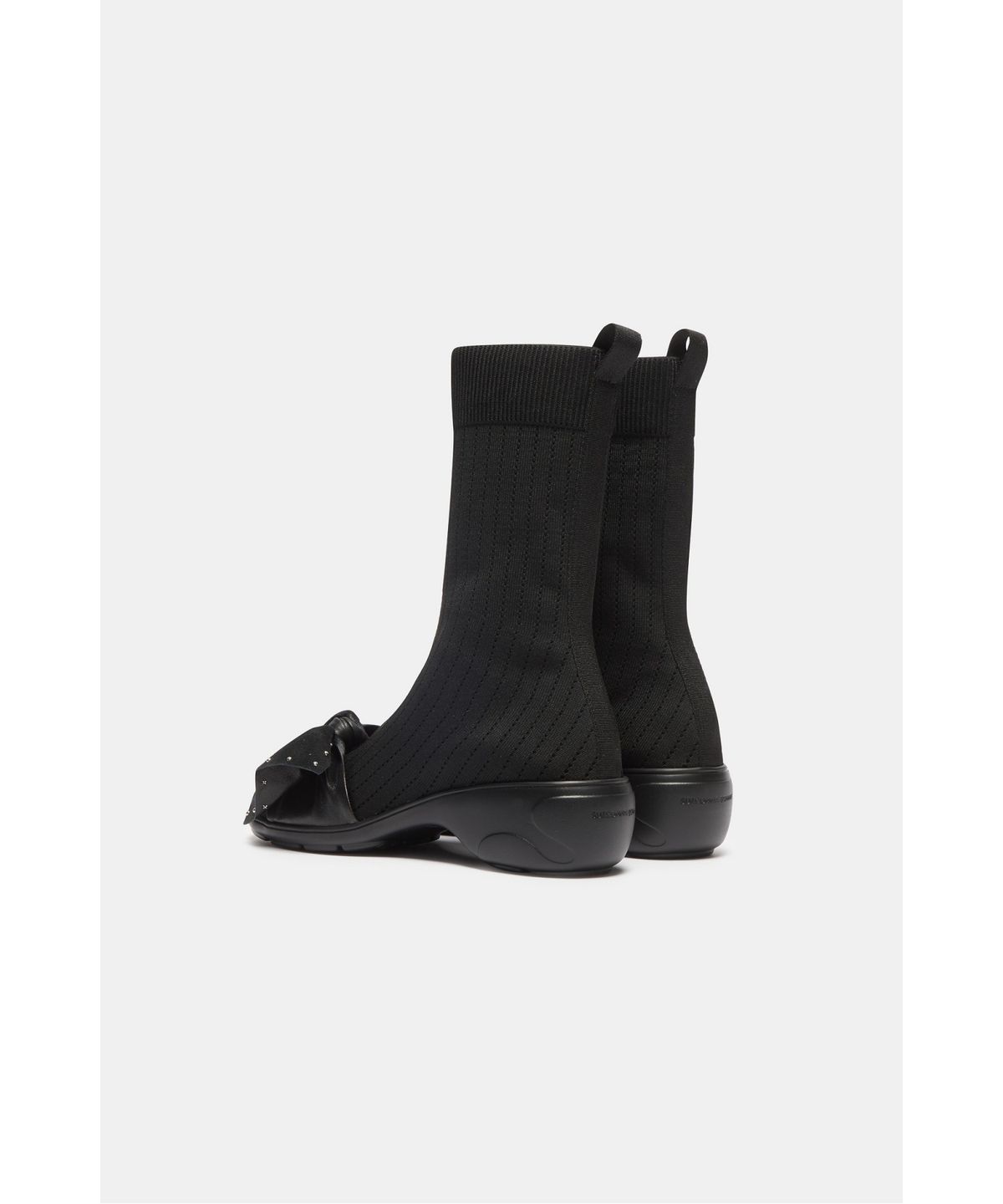 슈콤마보니(SUECOMMA BONNIE) Ribbon sock boots(black)_DG3CW26517BLK