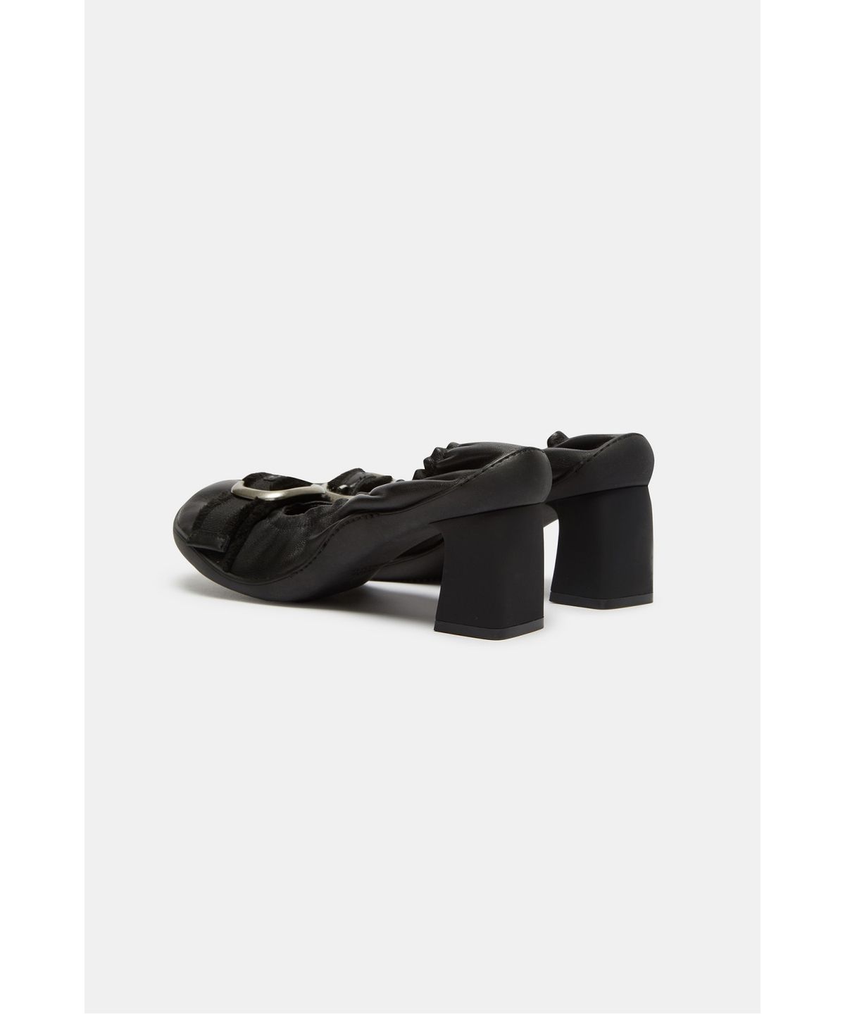 슈콤마보니(SUECOMMA BONNIE) Shirred buckle pump(black)_DG1BA26510BLK