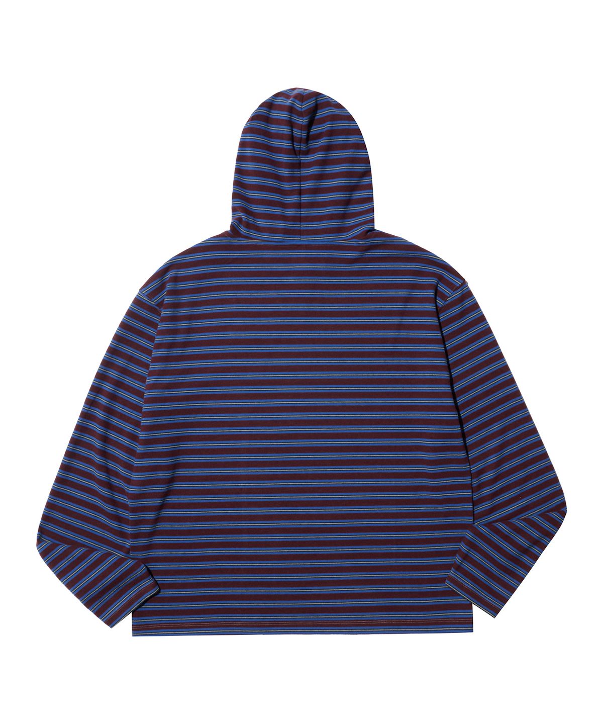 논타입(NONTYPE) MULTI STRIPE FLEECE HOODY (PURPLE)