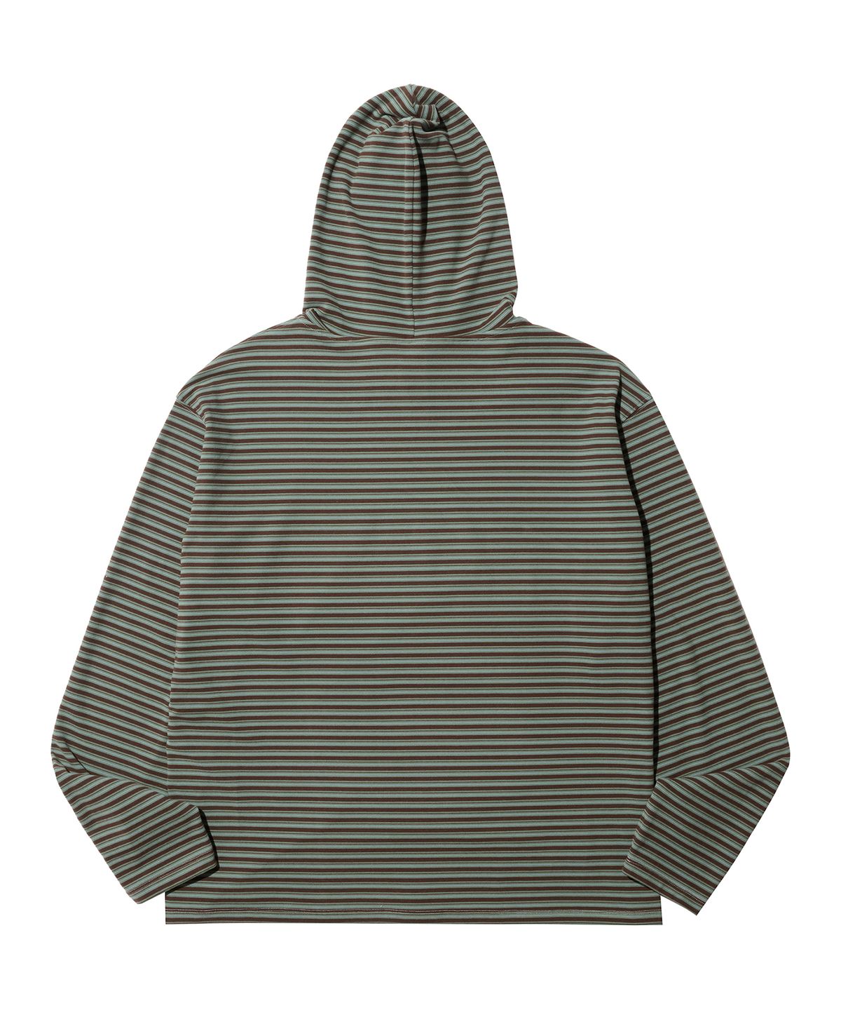 논타입(NONTYPE) MULTI STRIPE FLEECE HOODY (GREEN)