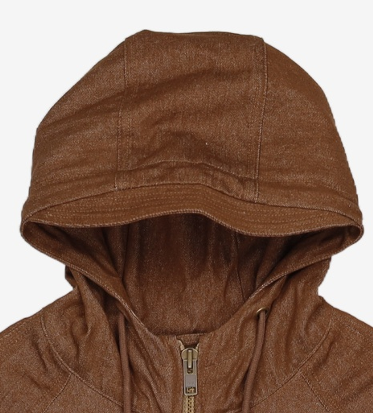 프리즘웍스(FRIZMWORKS) WASHED DENIM HOODED PARKA _ BROWN L