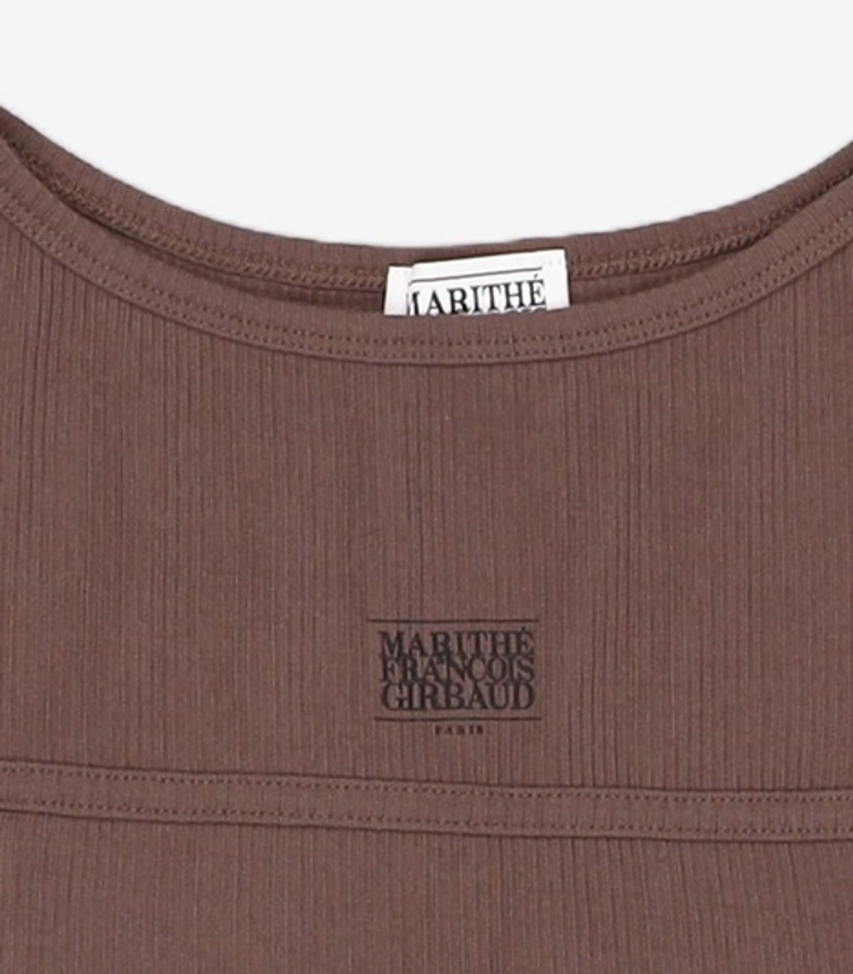 마리떼 프랑소와 저버(MARITHÉ + FRANҪOIS GIRBAUD) W BOAT NECK HALF SLEEVE TEE brown S