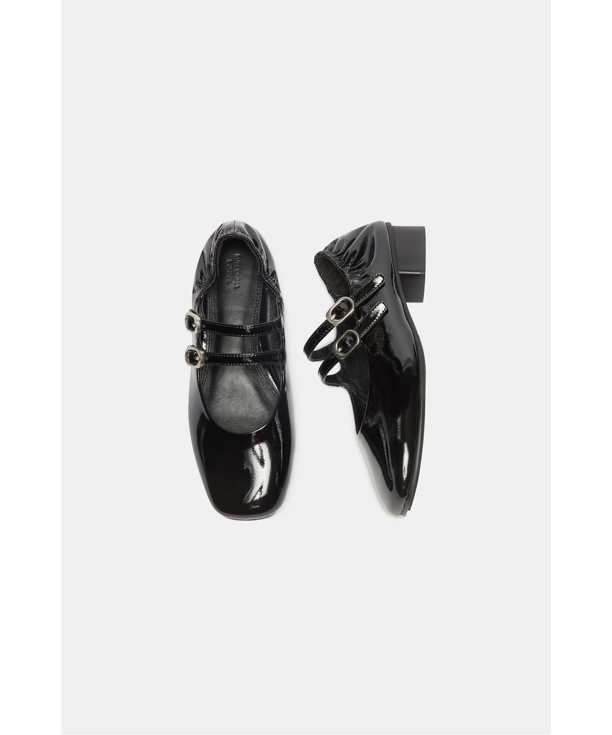 슈콤마보니(SUECOMMA BONNIE) Shirred maryjane flats(black)_DG1DA26503BLK