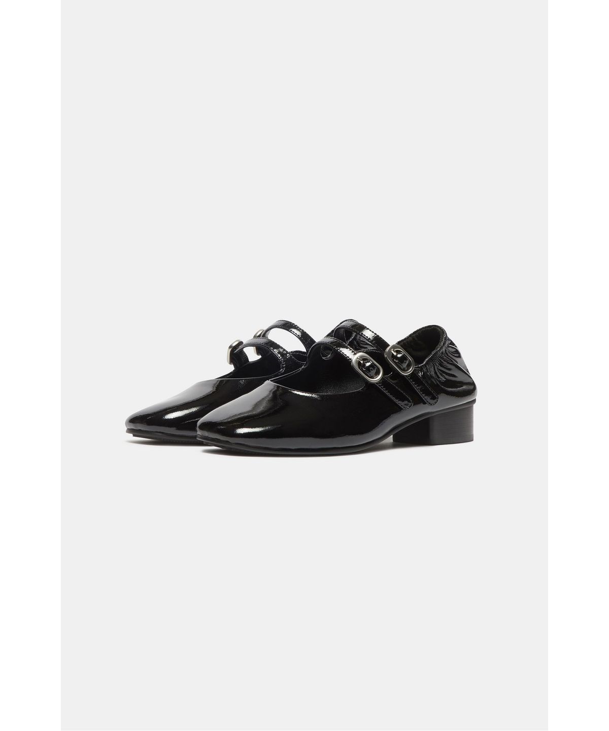 슈콤마보니(SUECOMMA BONNIE) Shirred maryjane flats(black)_DG1DA26503BLK