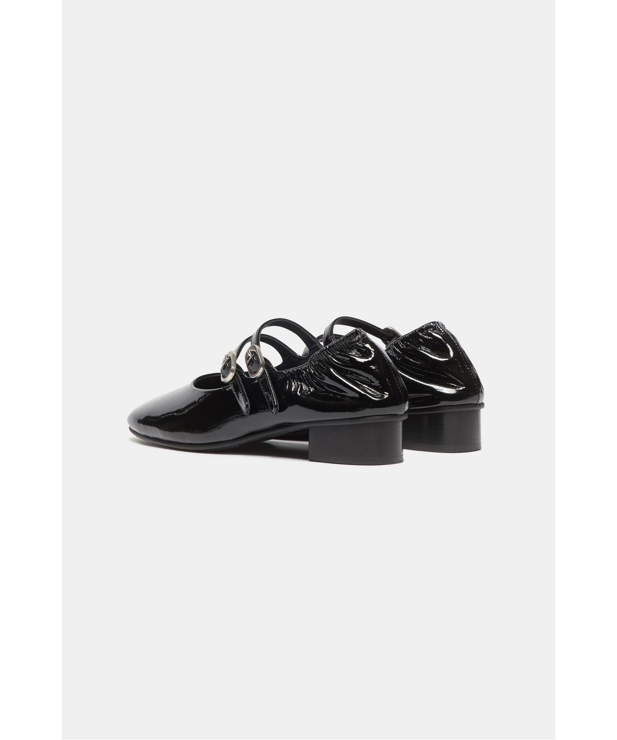 슈콤마보니(SUECOMMA BONNIE) Shirred maryjane flats(black)_DG1DA26503BLK