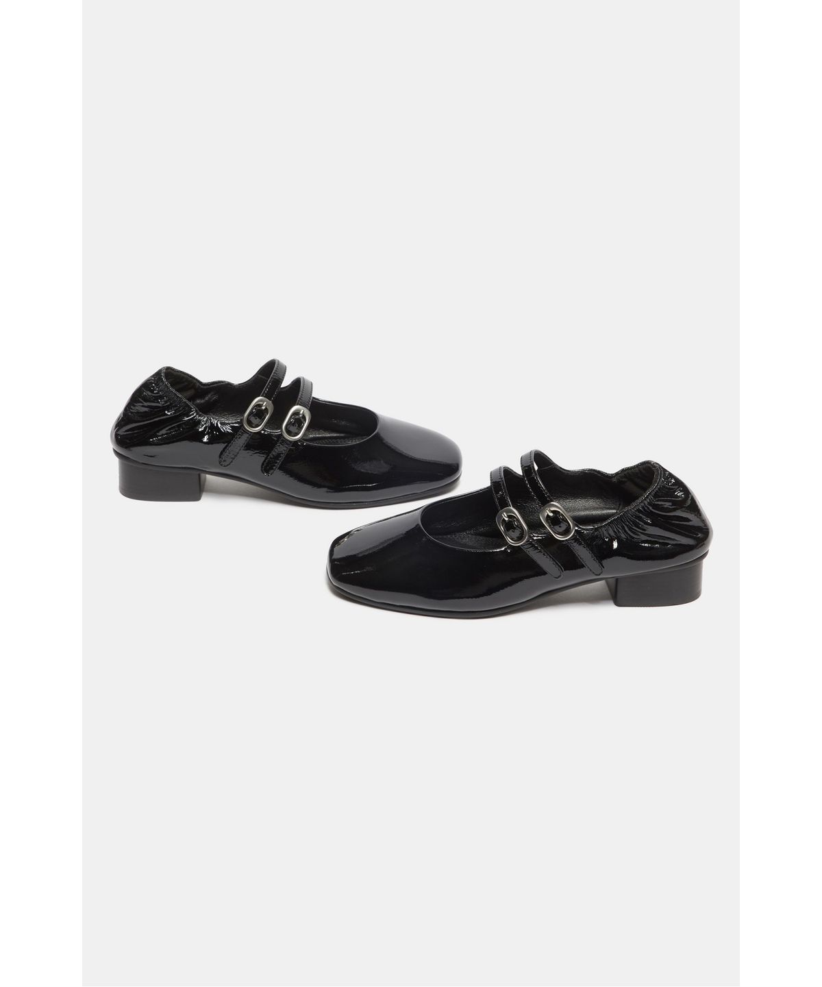 슈콤마보니(SUECOMMA BONNIE) Shirred maryjane flats(black)_DG1DA26503BLK
