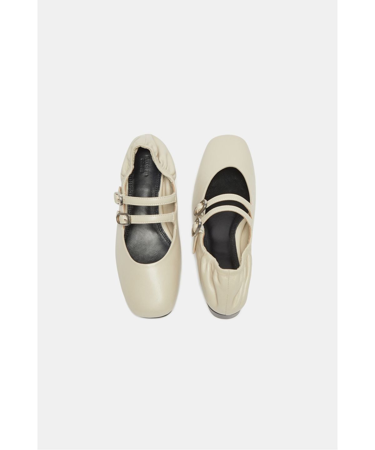 슈콤마보니(SUECOMMA BONNIE) Shirred maryjane flats(ivory)_DG1DA26503IVY