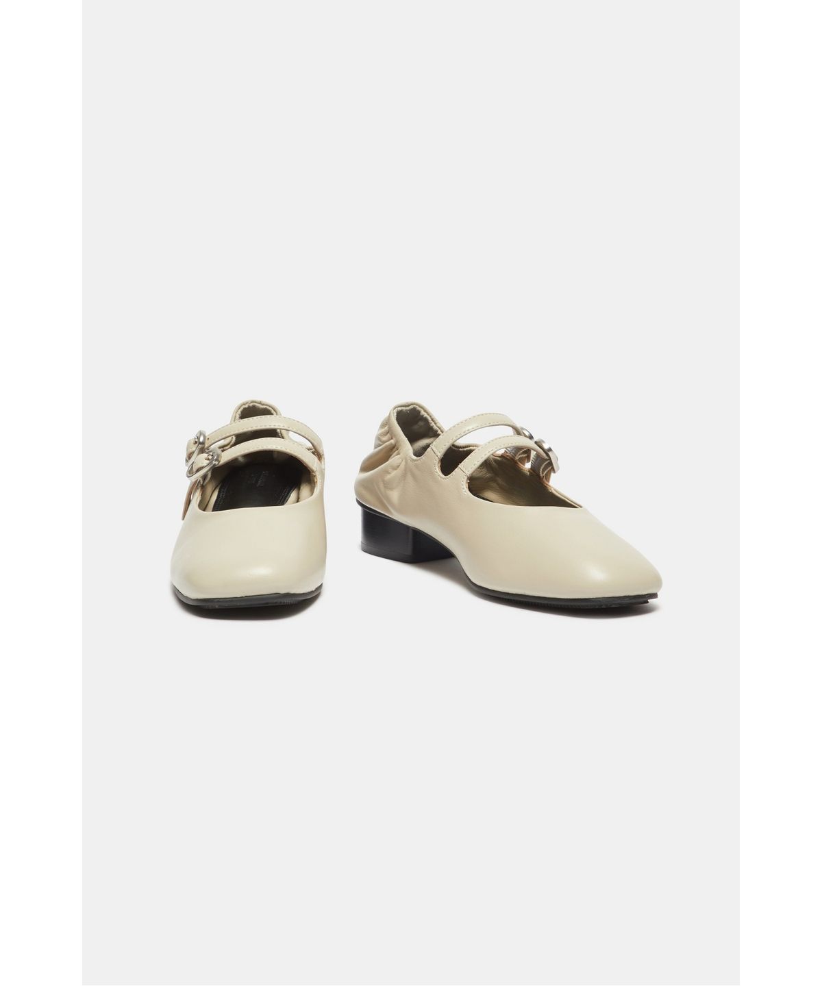 슈콤마보니(SUECOMMA BONNIE) Shirred maryjane flats(ivory)_DG1DA26503IVY