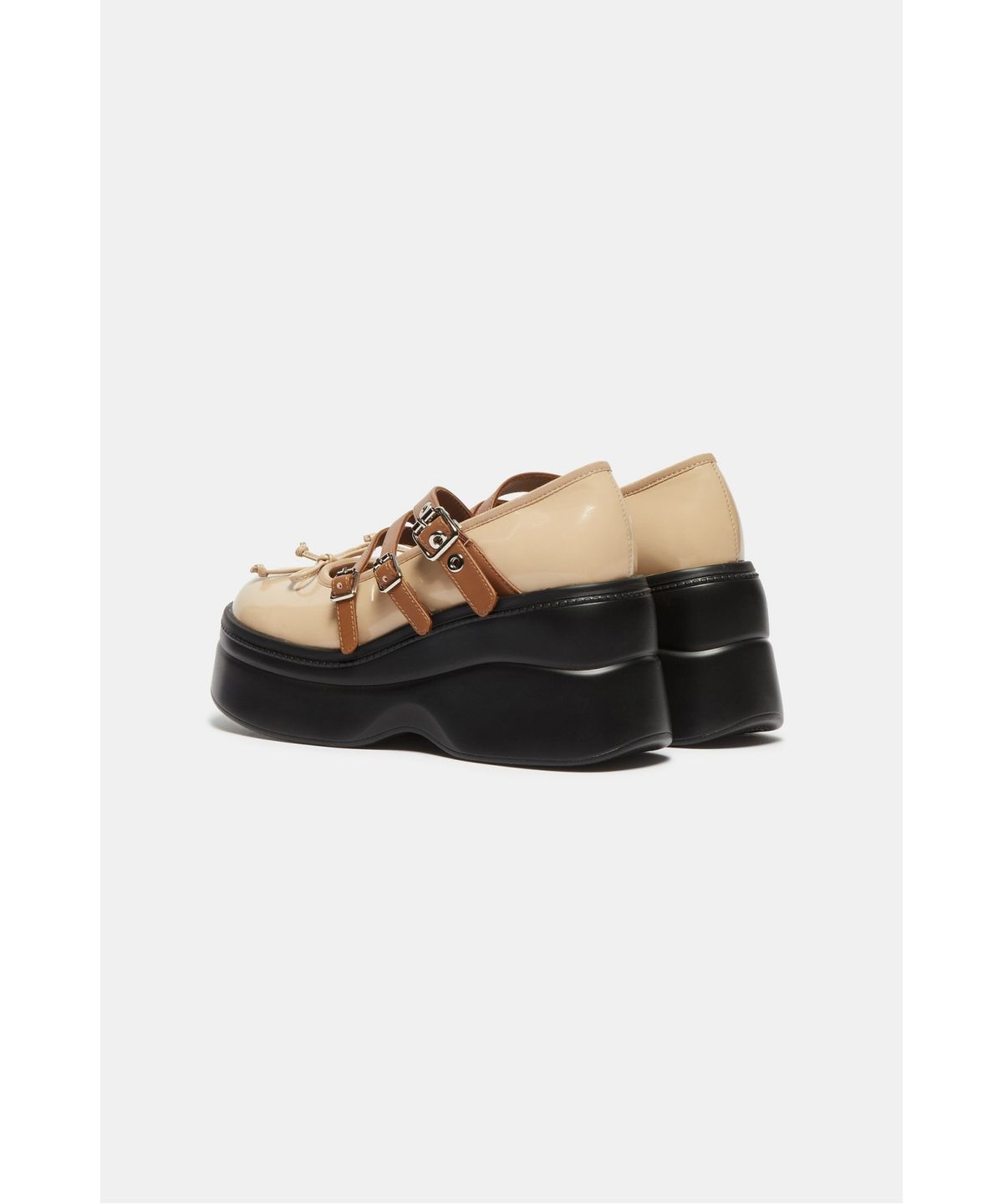 슈콤마보니(SUECOMMA BONNIE) Triple strap mary jane flats(beige)_DG1DA26507BEE