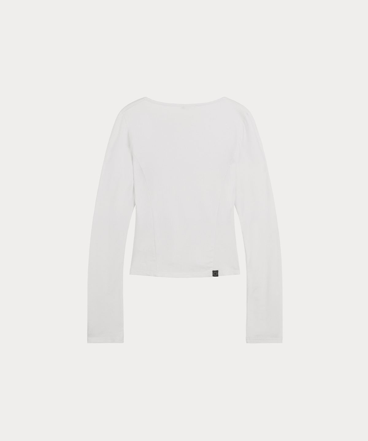 오우앗(OUAT) 슬림 넥 롱슬리브  티셔츠 (WHITE)