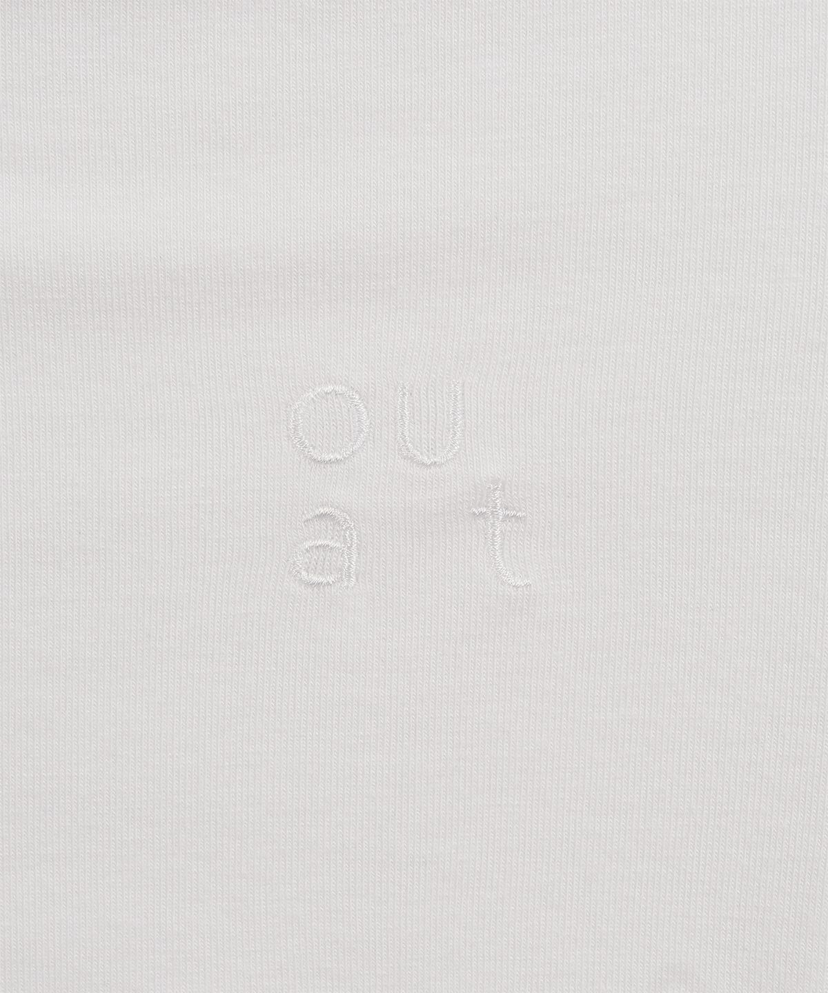 오우앗(OUAT) 슬림 넥 롱슬리브  티셔츠 (WHITE)