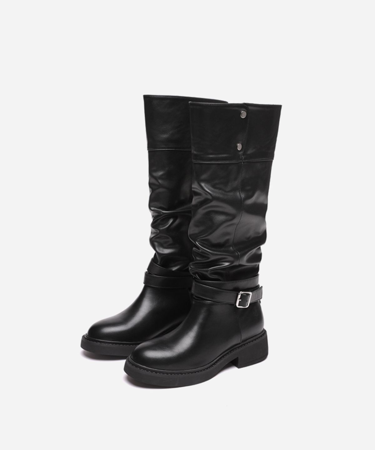 마크모크(MAC MOC) Quincy 퀸시 폴딩 슬라우치 스트랩 부츠 (4cm)