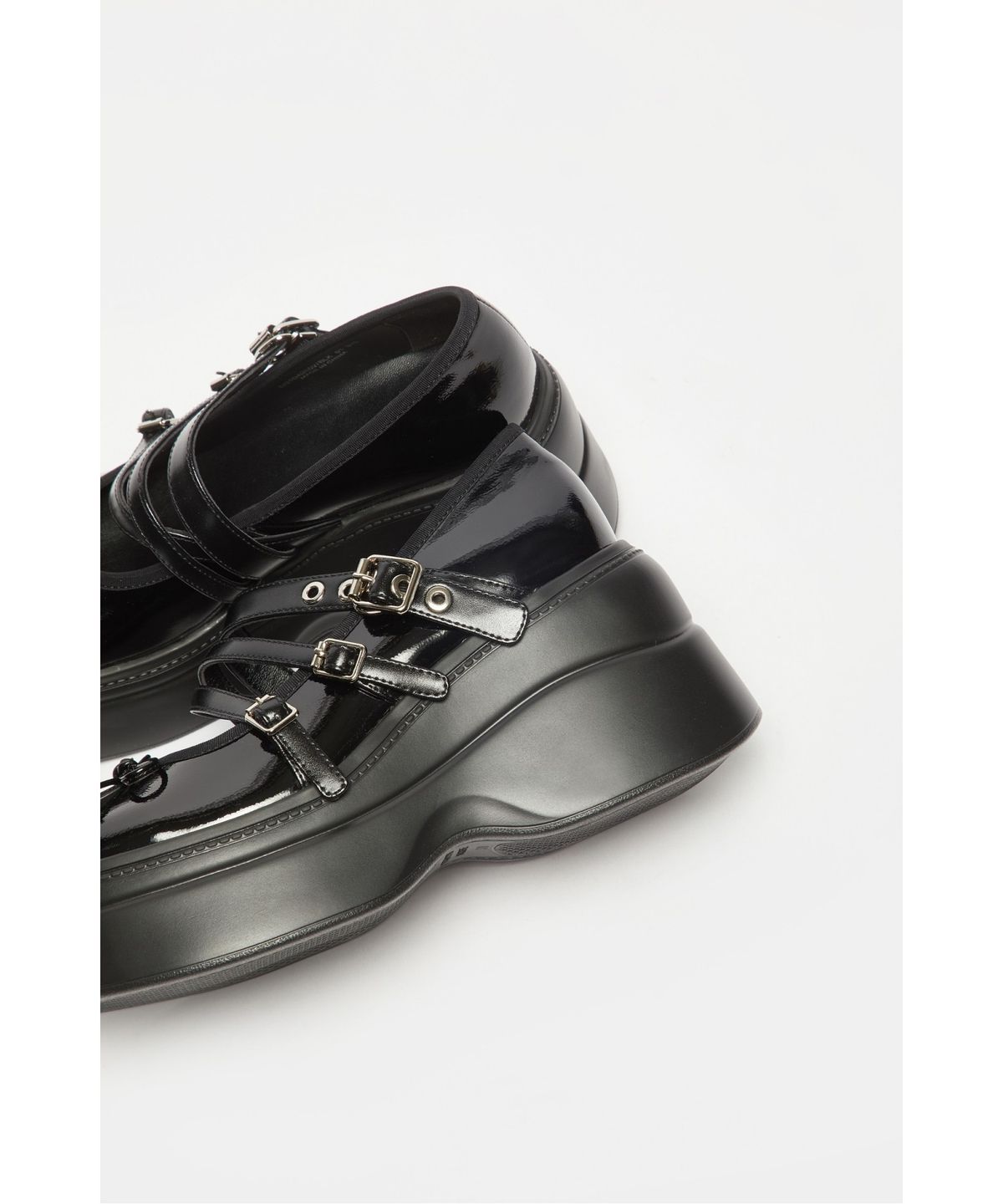 슈콤마보니(SUECOMMA BONNIE) Triple strap mary jane flats(black)_DG1DA26507BLK