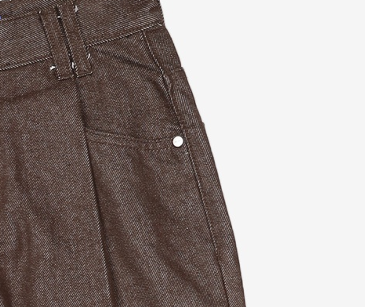 데케트(DECET) Deep Pleats Wide Jeans DCPT030CPBrown 26
