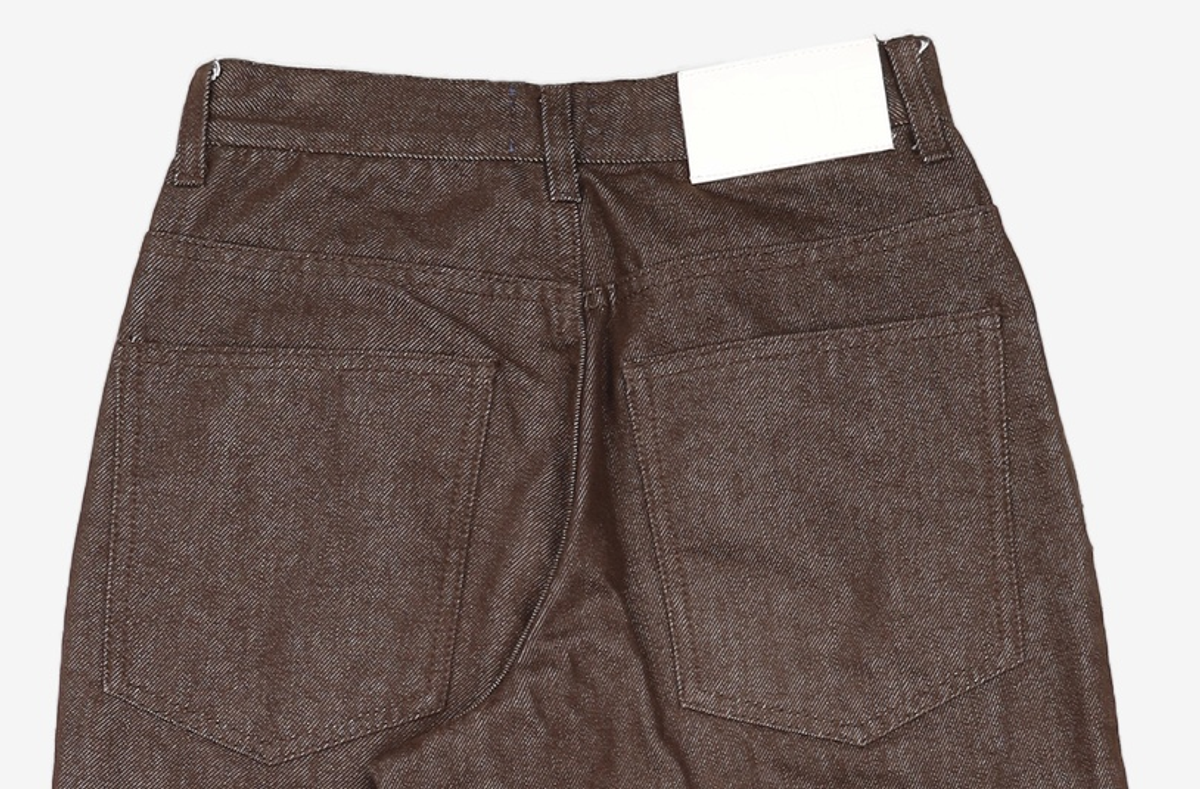 데케트(DECET) Deep Pleats Wide Jeans DCPT030CPBrown 26