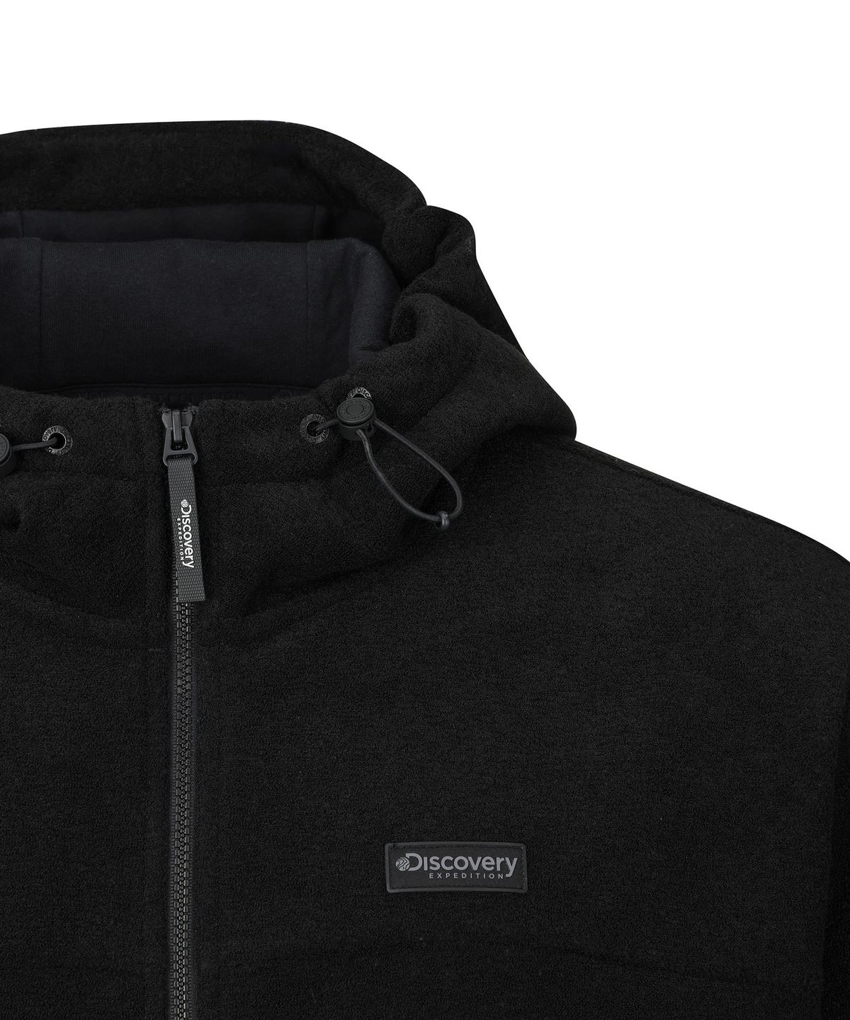 디스커버리 익스페디션(DISCOVERY EXPEDITION) 남성 테리 플리스 후드 집업 (BLACK)