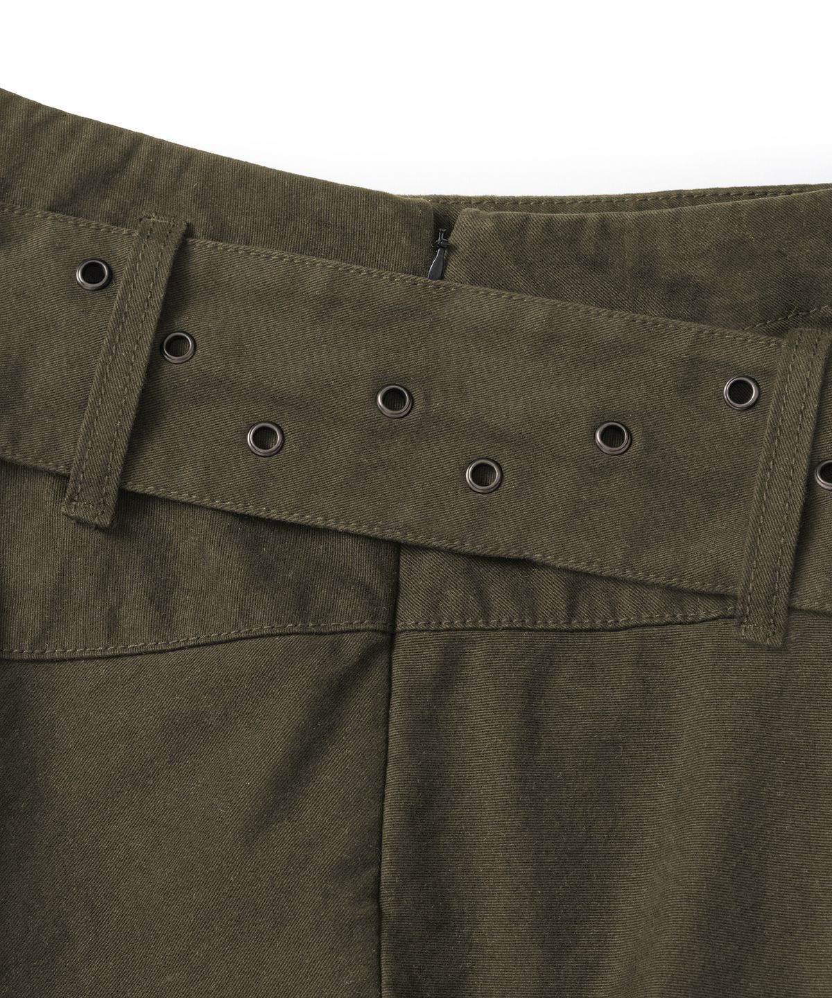 낫포너드(NOT4NERD) W Layered Belt Asymmetrical Skirt - Khaki