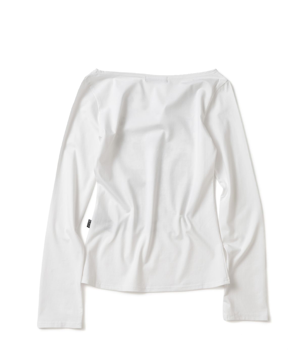 낫포너드(NOT4NERD) W Unknown Records Slit V-Neck Long Sleeve - White