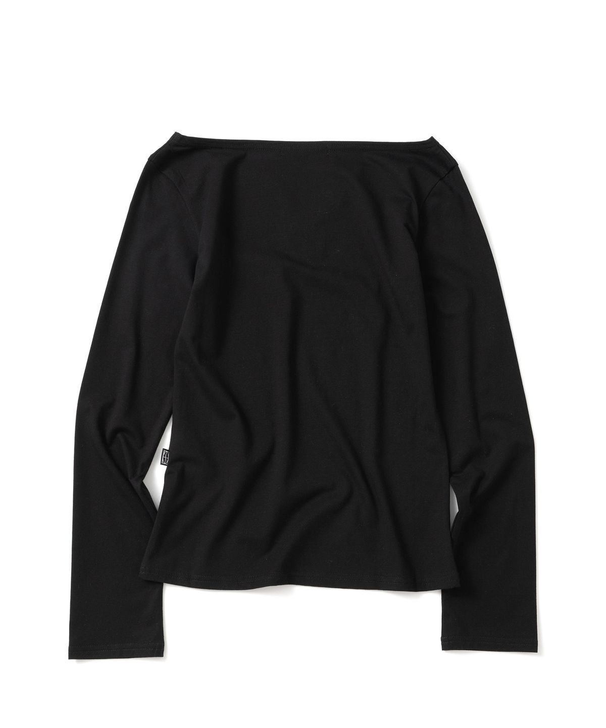 낫포너드(NOT4NERD) W Unknown Records Slit V-Neck Long Sleeve - Black