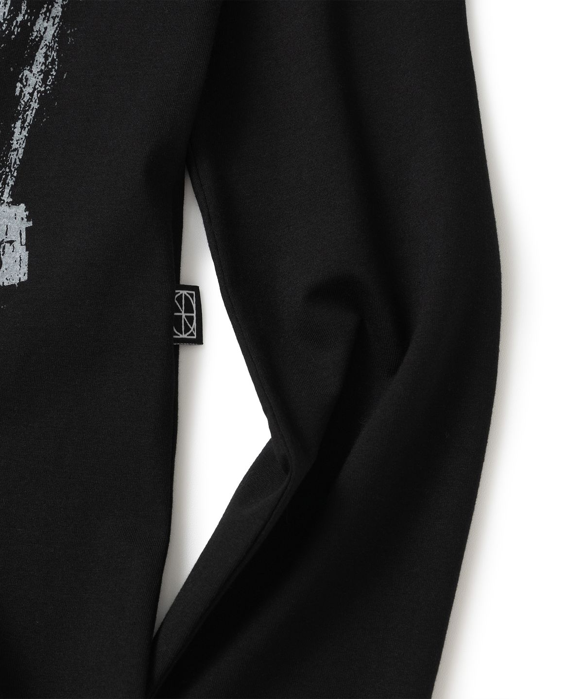 낫포너드(NOT4NERD) W Unknown Records Slit V-Neck Long Sleeve - Black