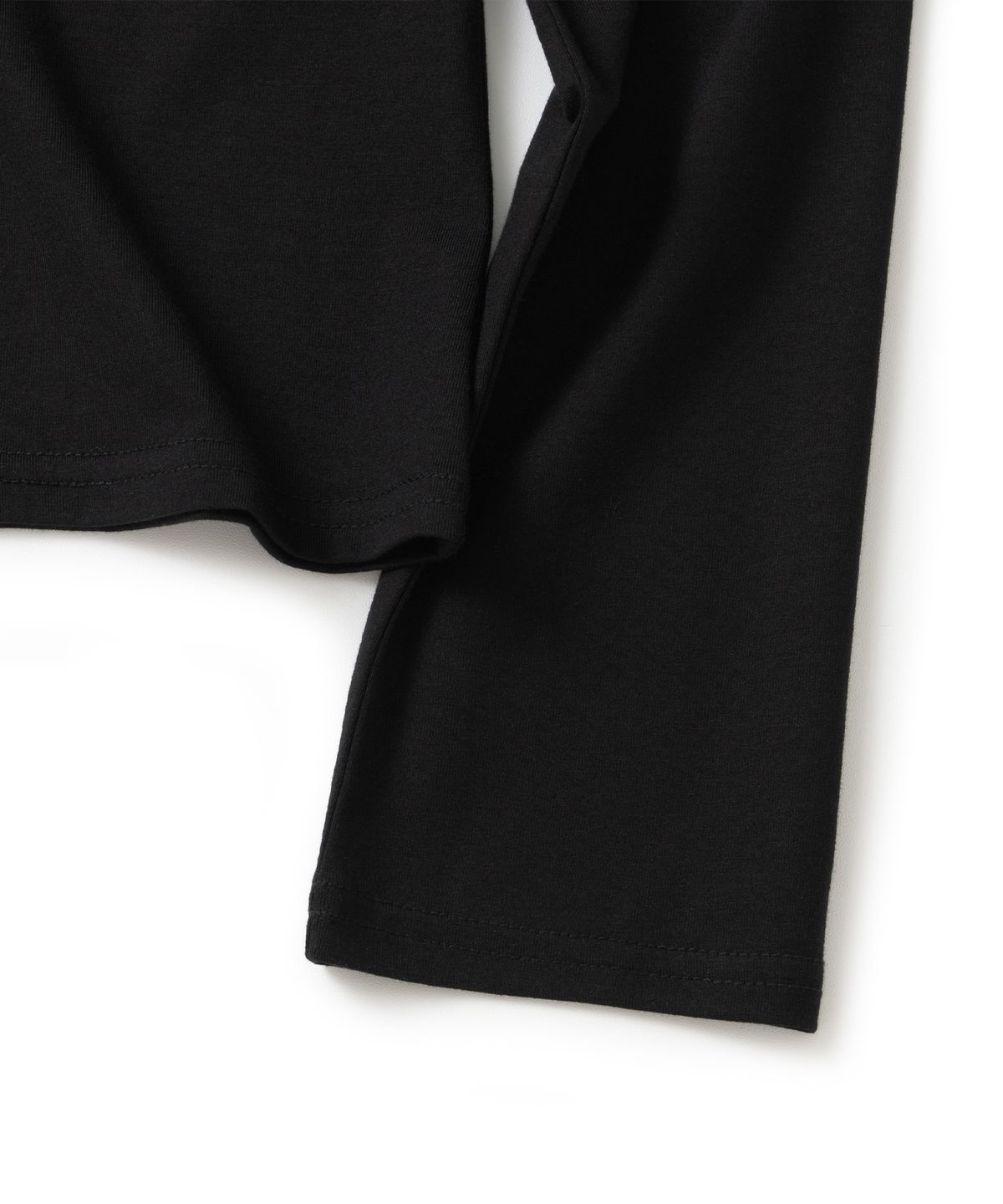 낫포너드(NOT4NERD) W Unknown Records Slit V-Neck Long Sleeve - Black