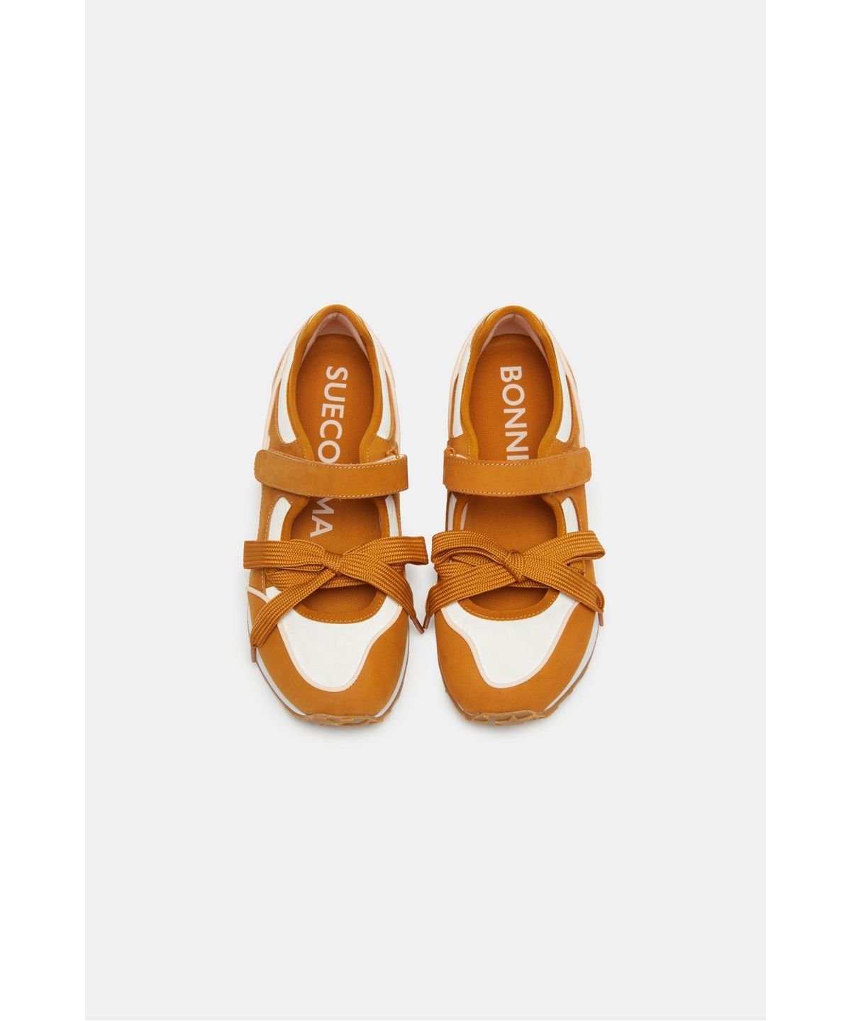 슈콤마보니(SUECOMMA BONNIE) Layered ribbon sneakers(beige)_DG4DA26513BEE