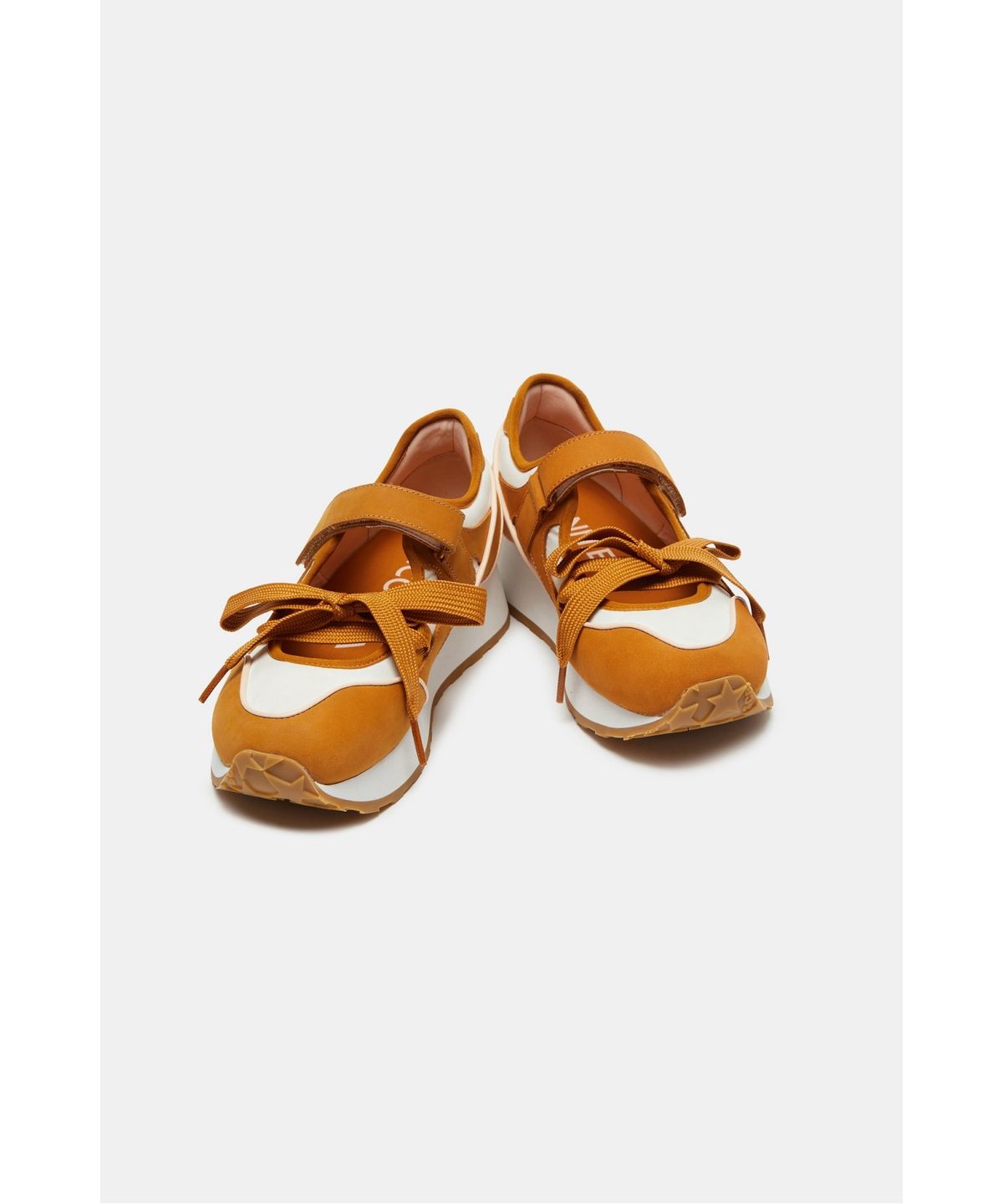 슈콤마보니(SUECOMMA BONNIE) Layered ribbon sneakers(beige)_DG4DA26513BEE