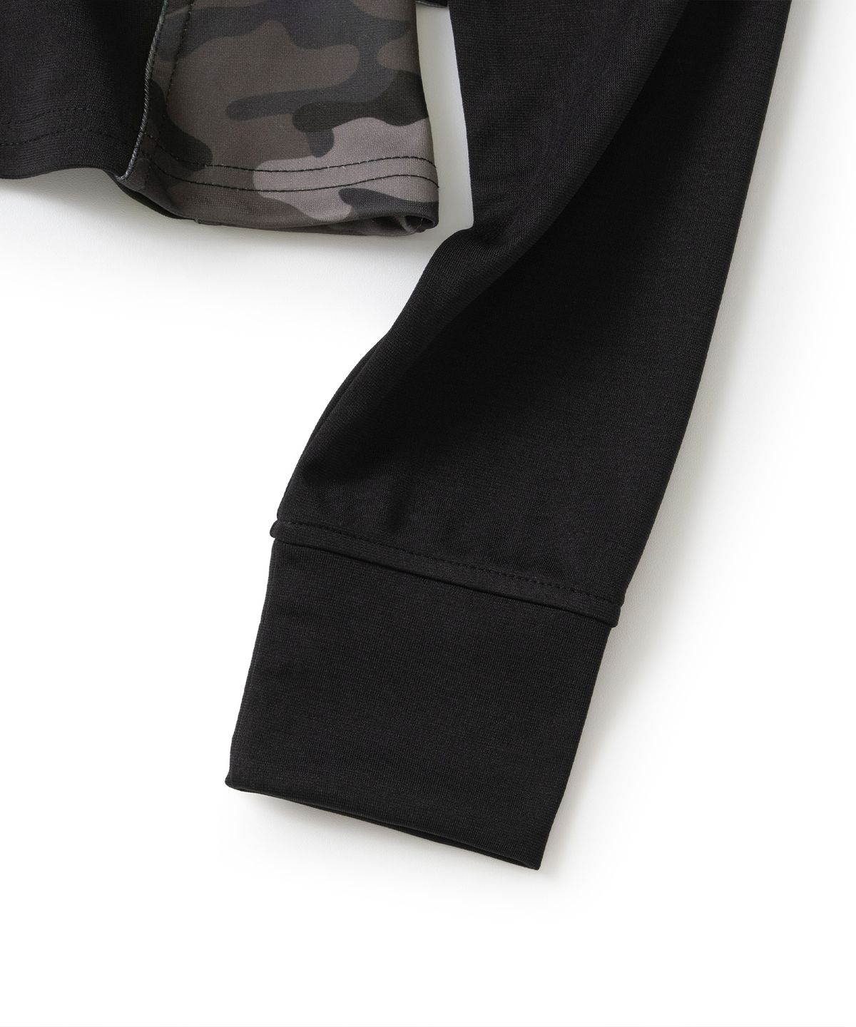 낫포너드(NOT4NERD) W Camo Panel Jersey Jacket - Black
