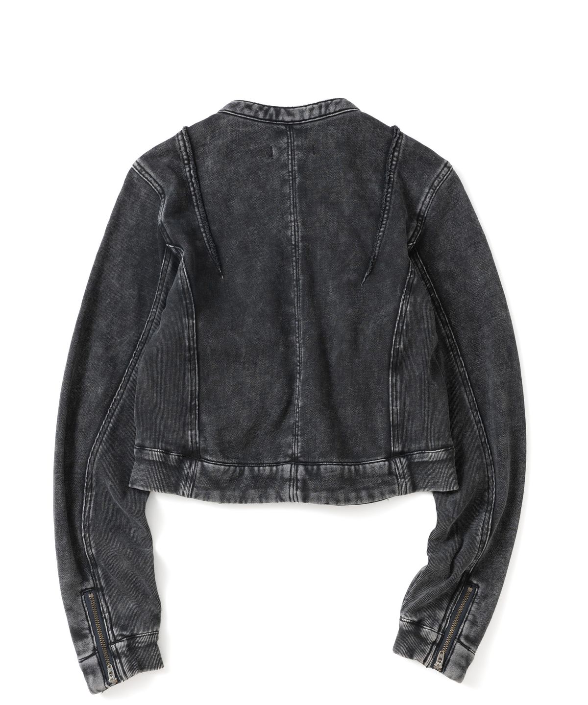 낫포너드(NOT4NERD) W Curve Panel Biker Jersey Jacket - Charcoal