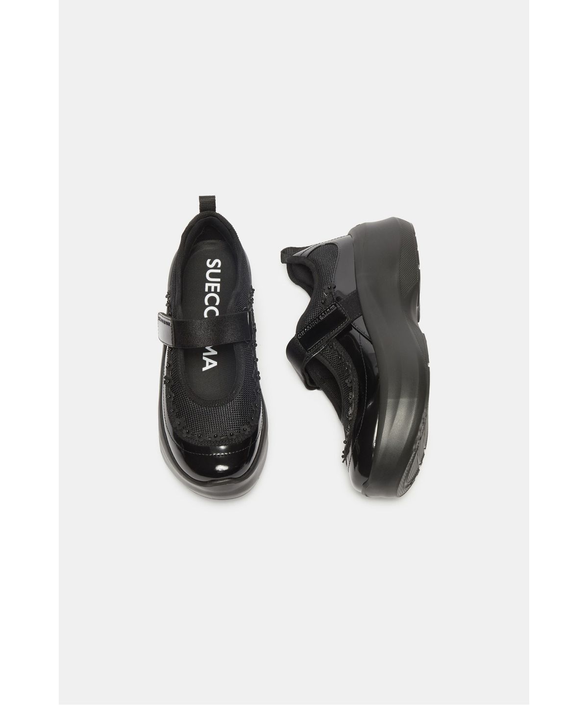 슈콤마보니(SUECOMMA BONNIE) Floral maryjane sneakers(black)_DG4DA26507BLK
