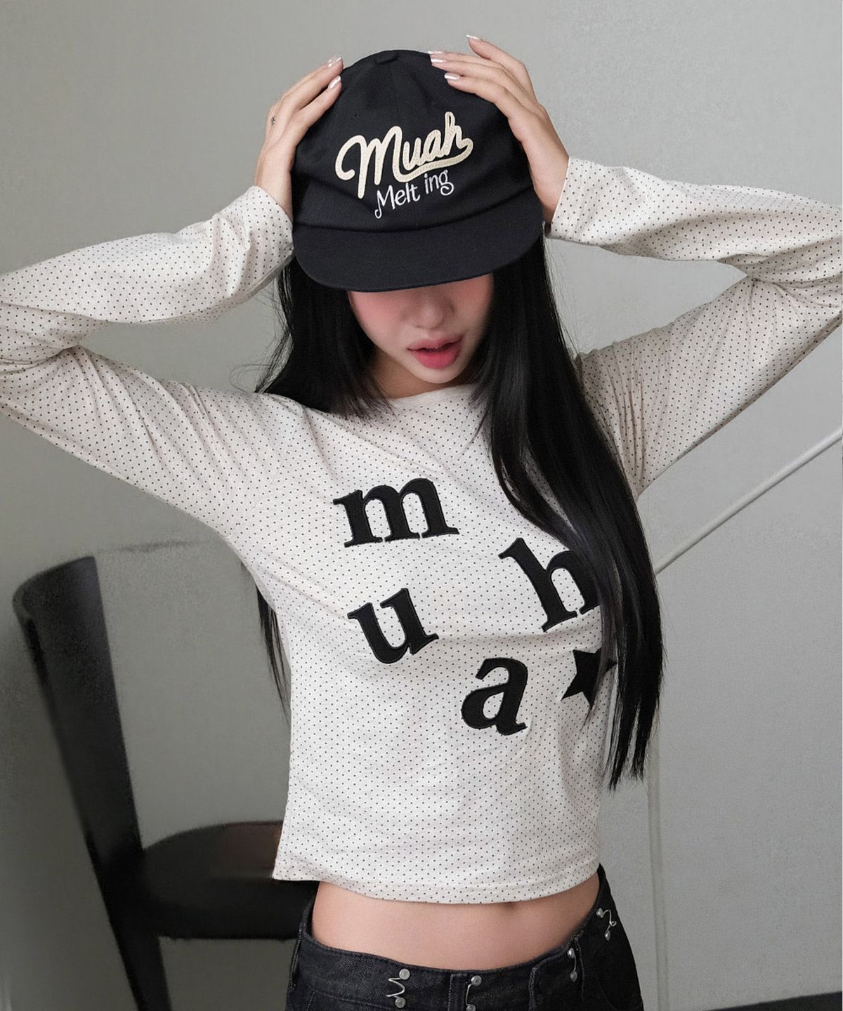 무아무아(MUAHMUAH) 레터링 무아 스냅백 [블랙]