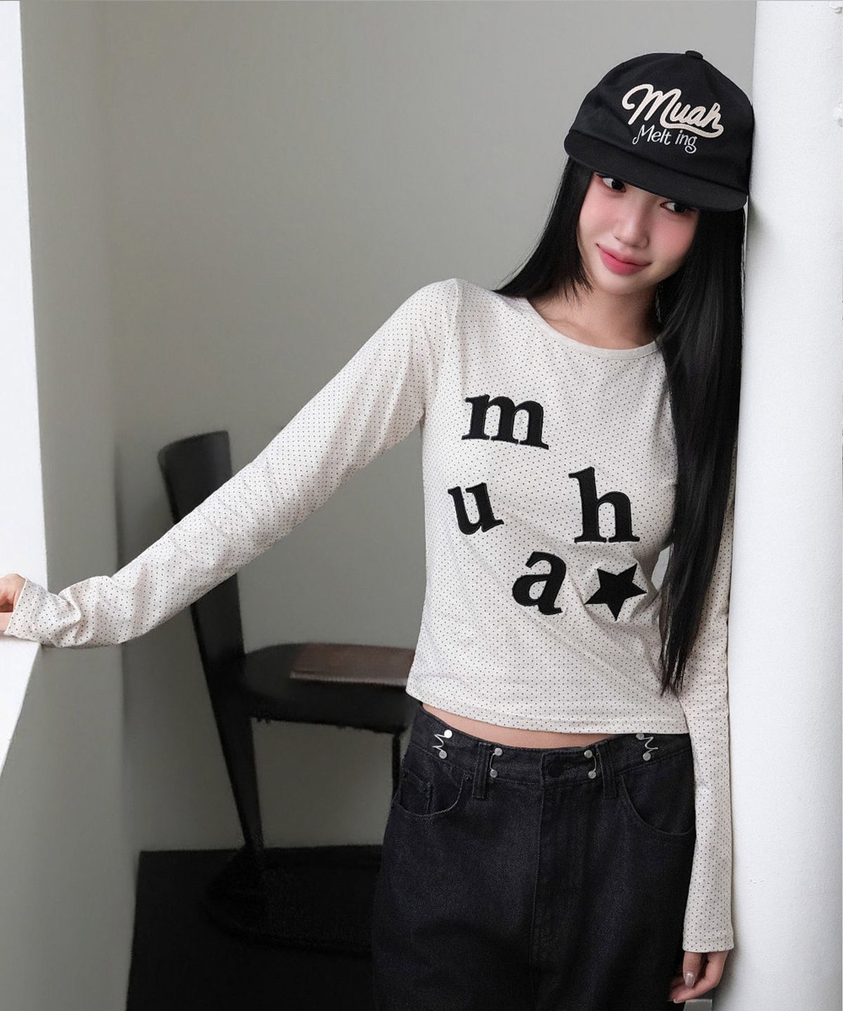 무아무아(MUAHMUAH) 레터링 무아 스냅백 [블랙]