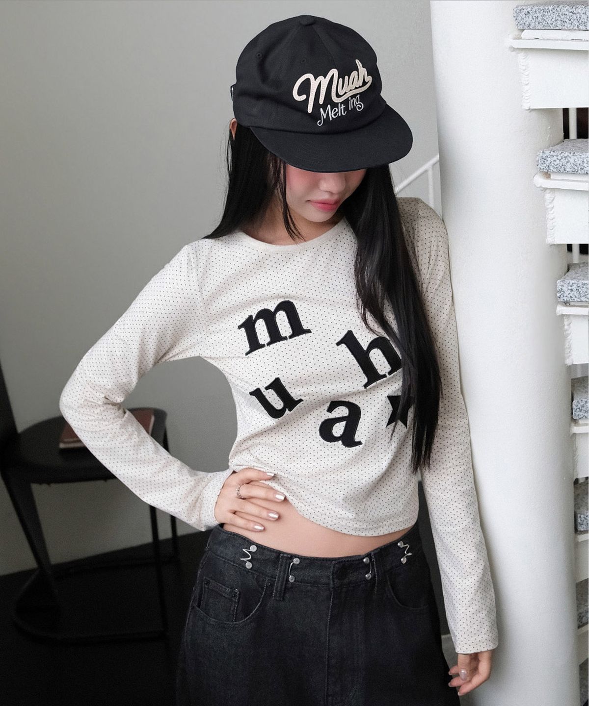 무아무아(MUAHMUAH) 레터링 무아 스냅백 [블랙]
