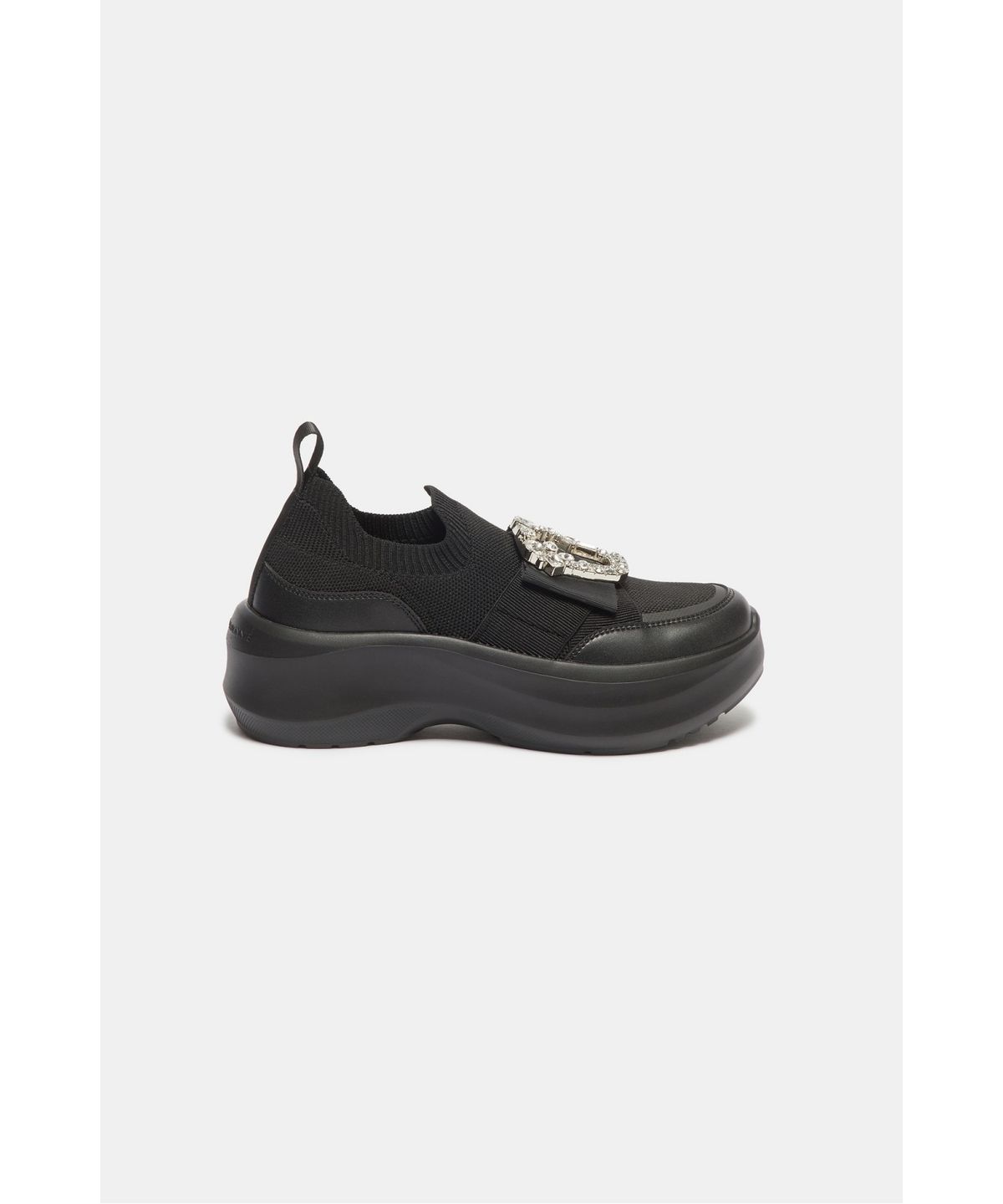 슈콤마보니(SUECOMMA BONNIE) Crystal buckle sneakers(black)_DG4DA26519BLK