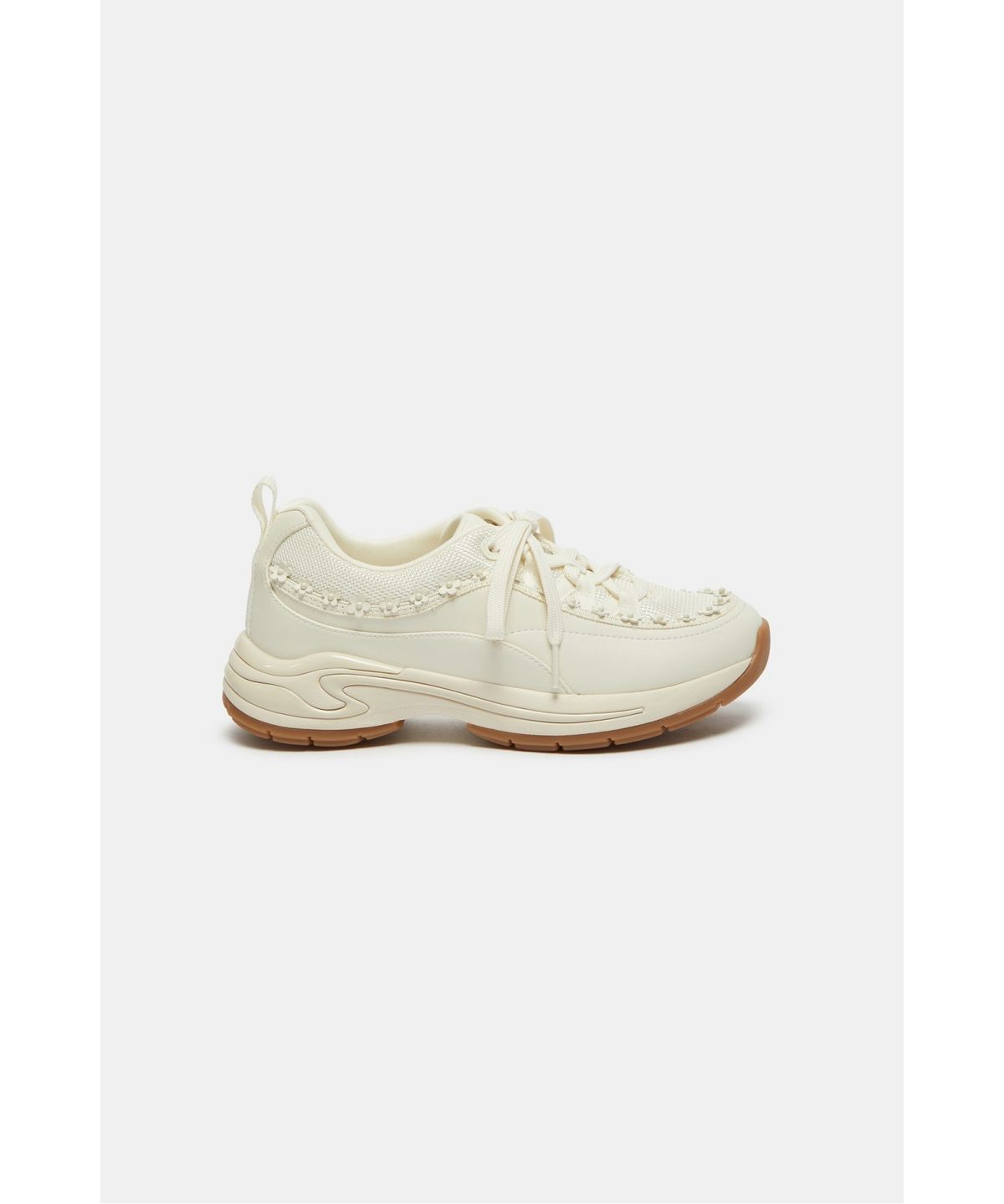 슈콤마보니(SUECOMMA BONNIE) Floral lace-up sneakers(ivory)_DG4DA26508IVY