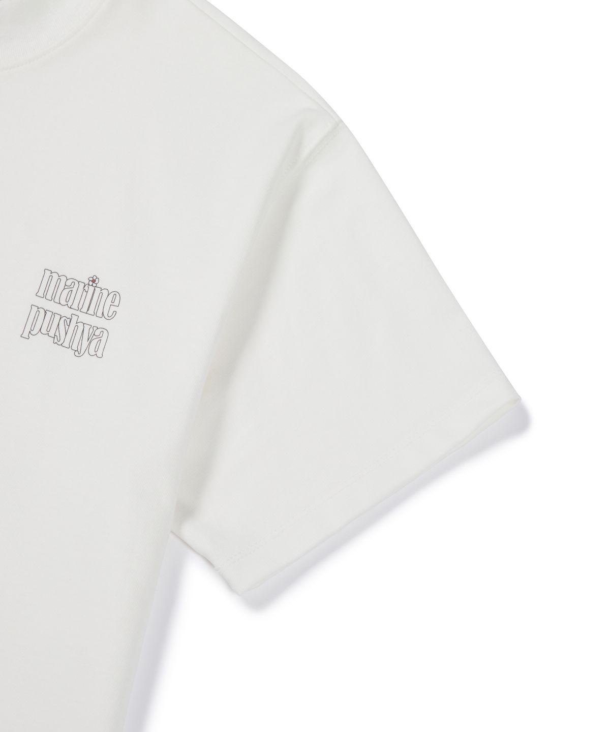 마린푸샤(MARINE PUSHYA) 3-Flower Signature Logo Tee / WH